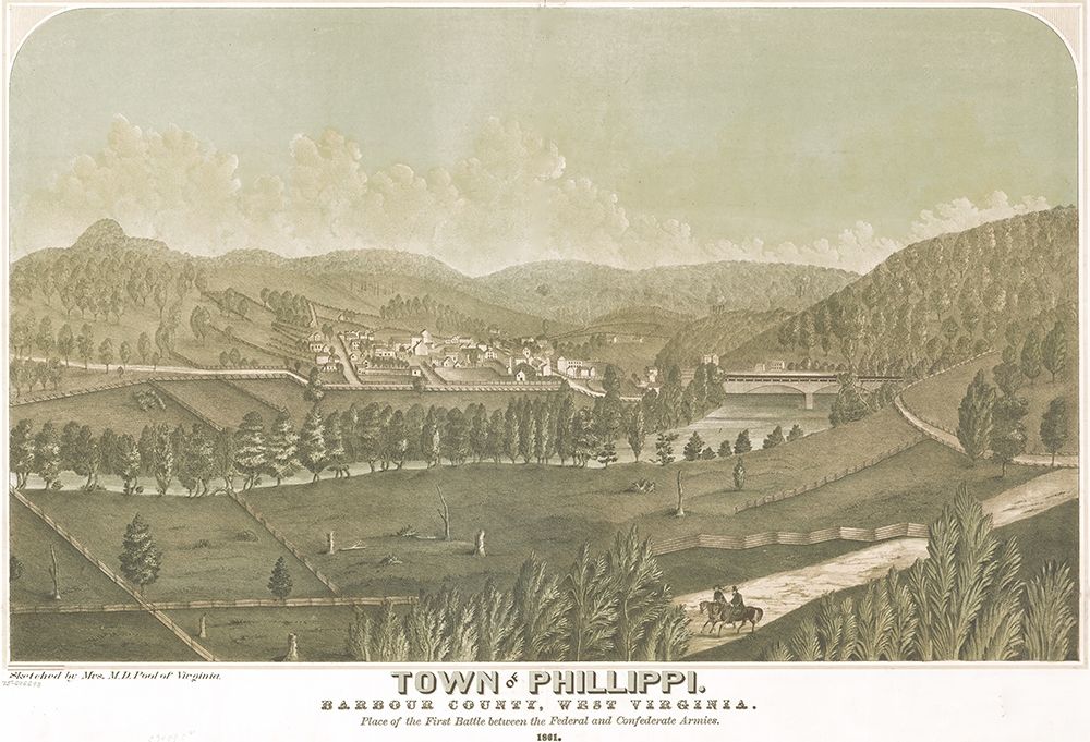 Town of Philippi Barbour County West Virginia 1861