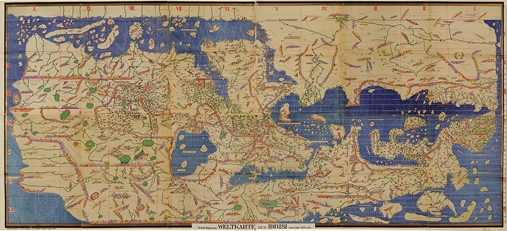 Arabic Map of the Mediterranean