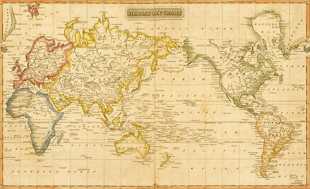 Mercators Chart 1817