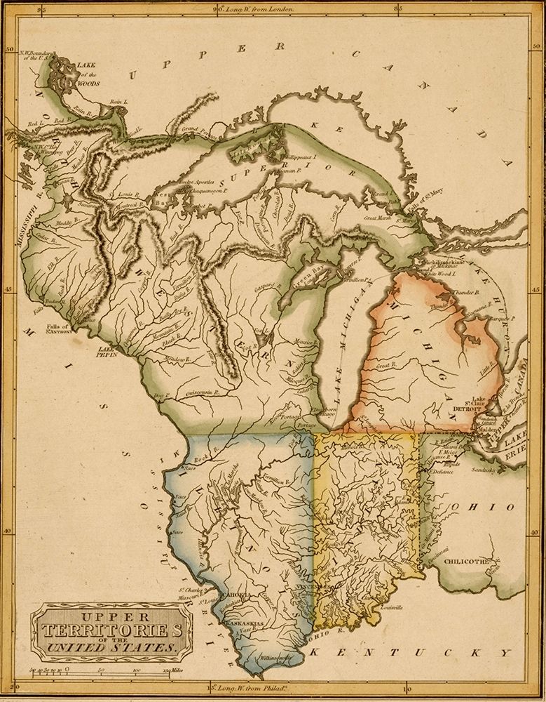 Upper Territories of the United States 1817