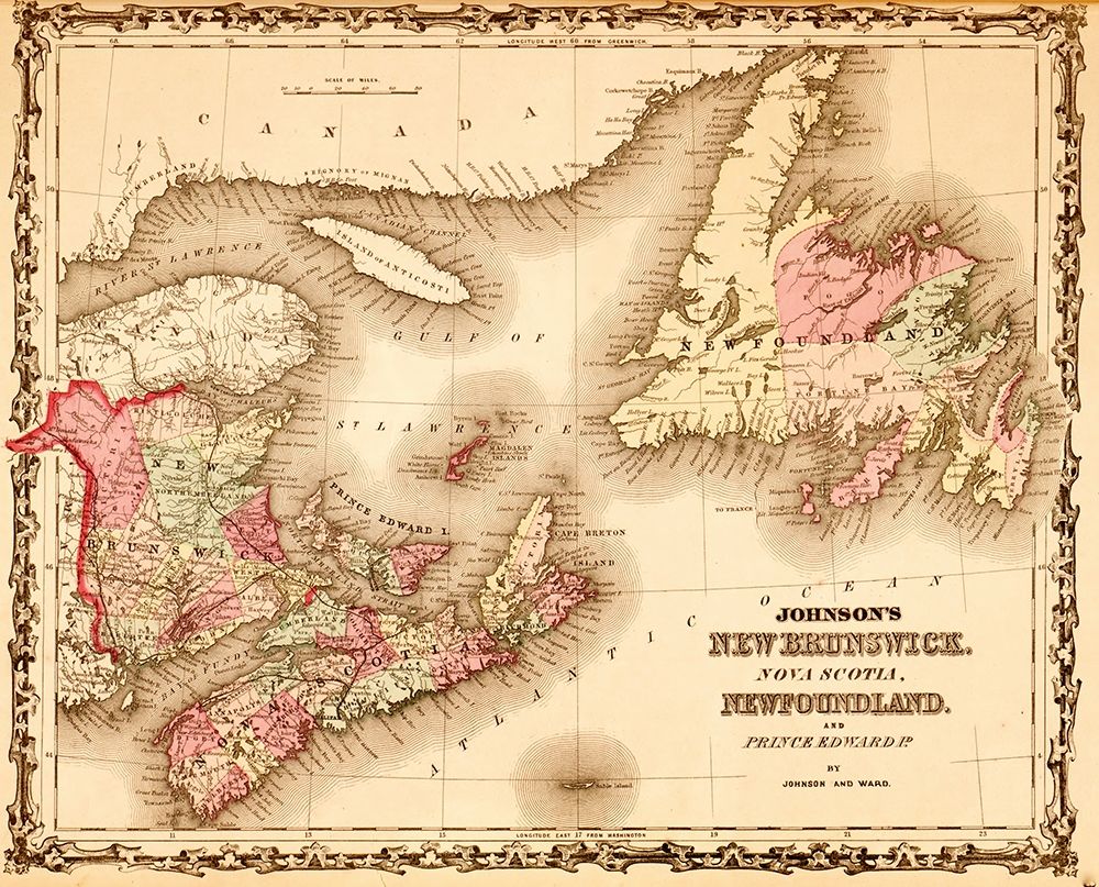 New Brunswick and Newfoundland 1862