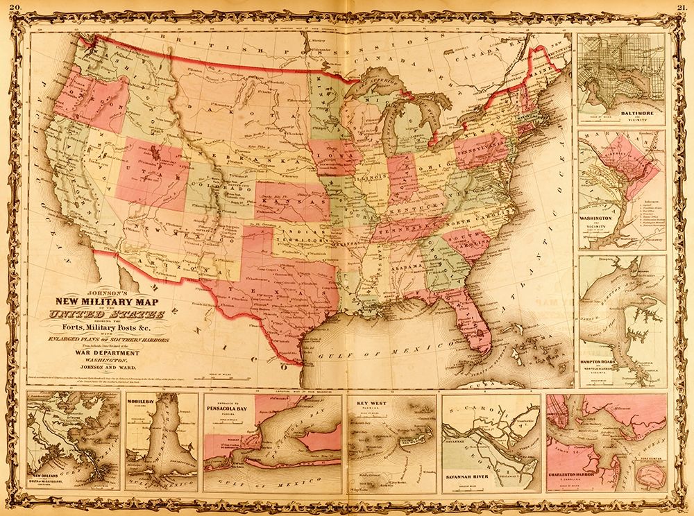 Military Map of the United States 1862