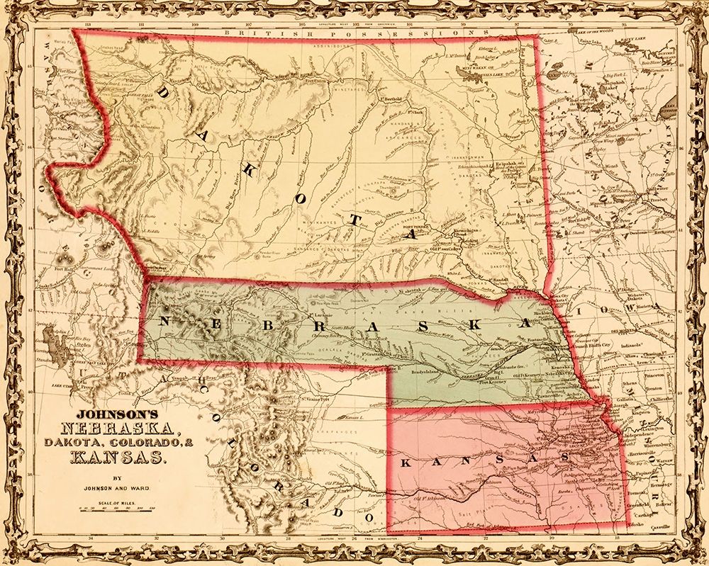 Nebraska Colorado and Kansas 1862
