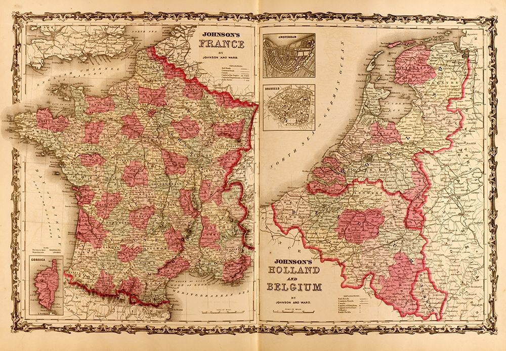 France Holland and Belgium 1862
