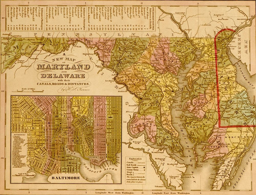 Maryland Delaware and Baltimore 1844