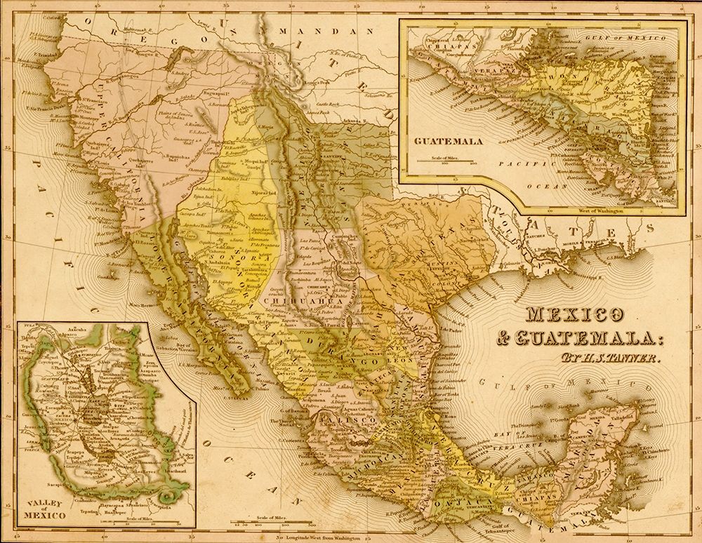 Mexico and Guatemala 1844