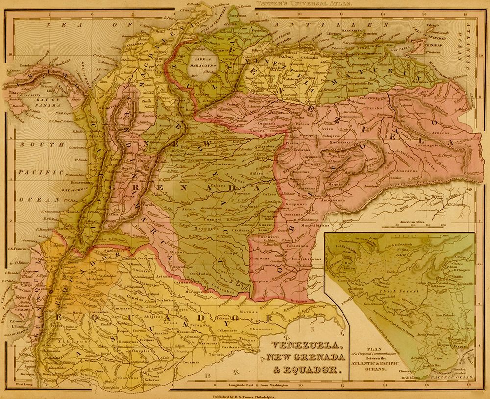 Venezuela New Granada and Equador 1844