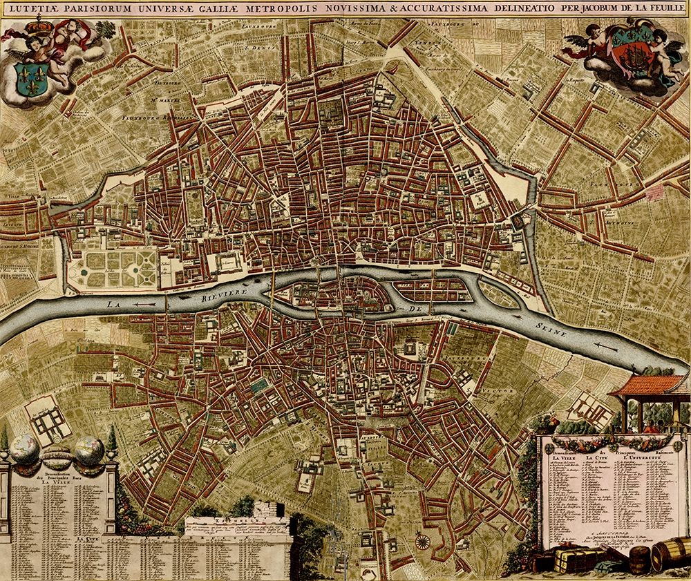 City Plan Paris 1700