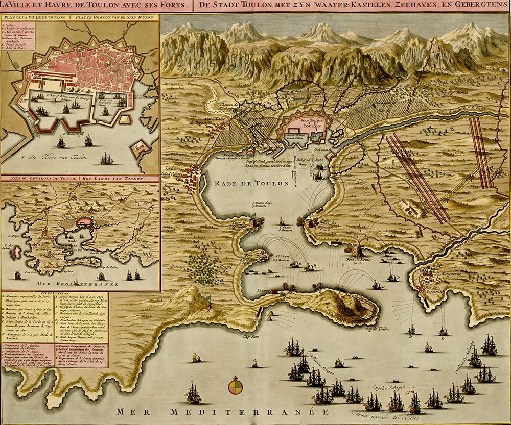 Toulon France Harbor and Defenses 1700