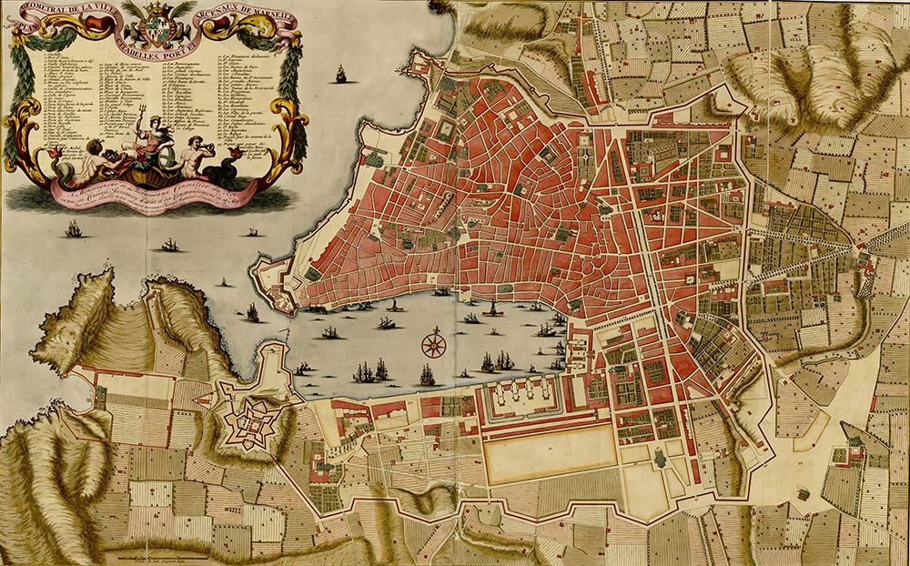 Citadel at the ancient city of Merseille France 1700
