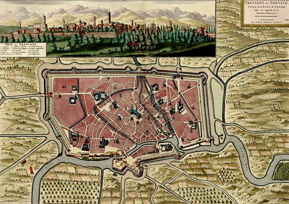 Trevise in the Italian Po Valley 1700