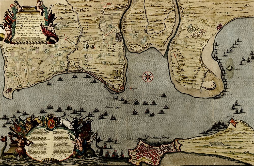 Straits of Cadiz Gibraltar 1700