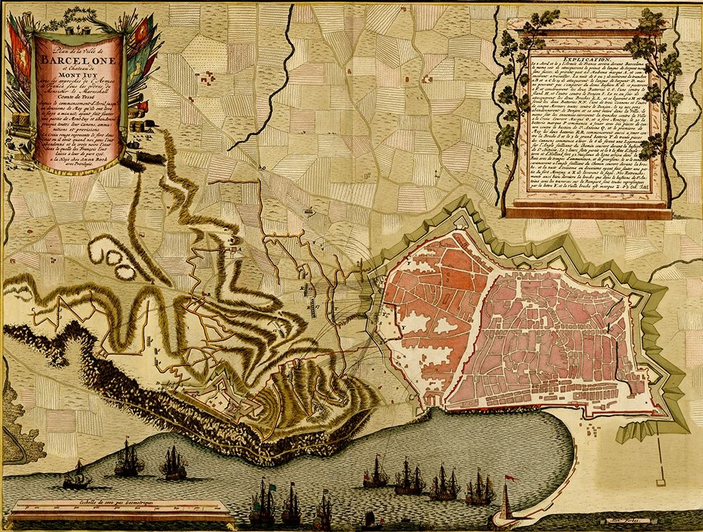 Barcelona Spain Defenses 1700