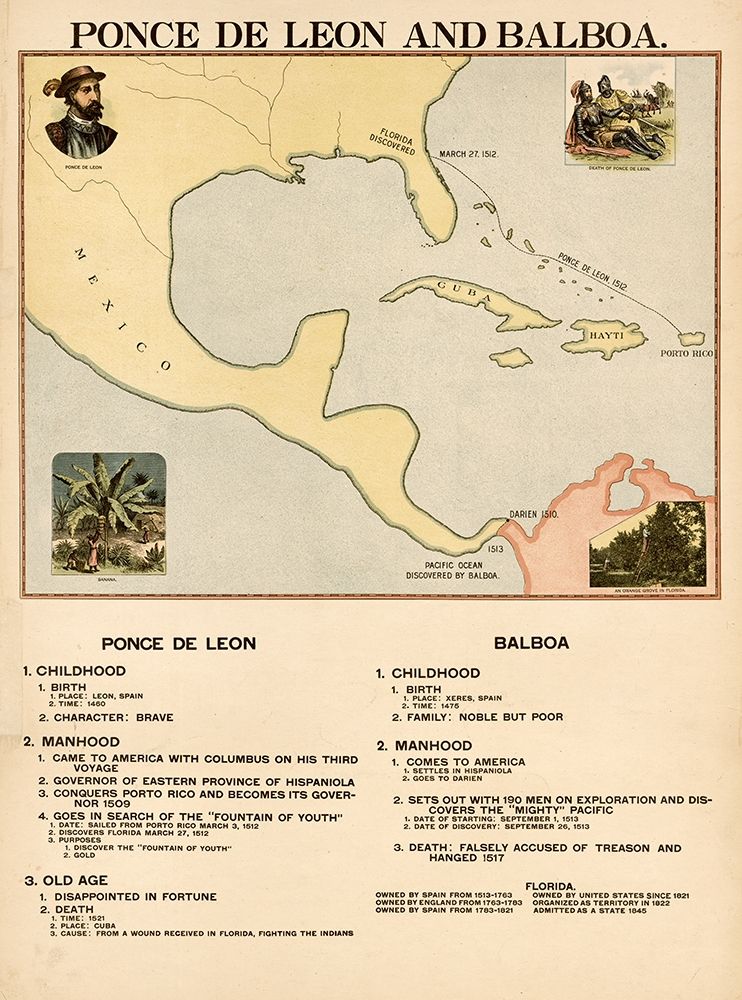Ponce de Leon and Balboa