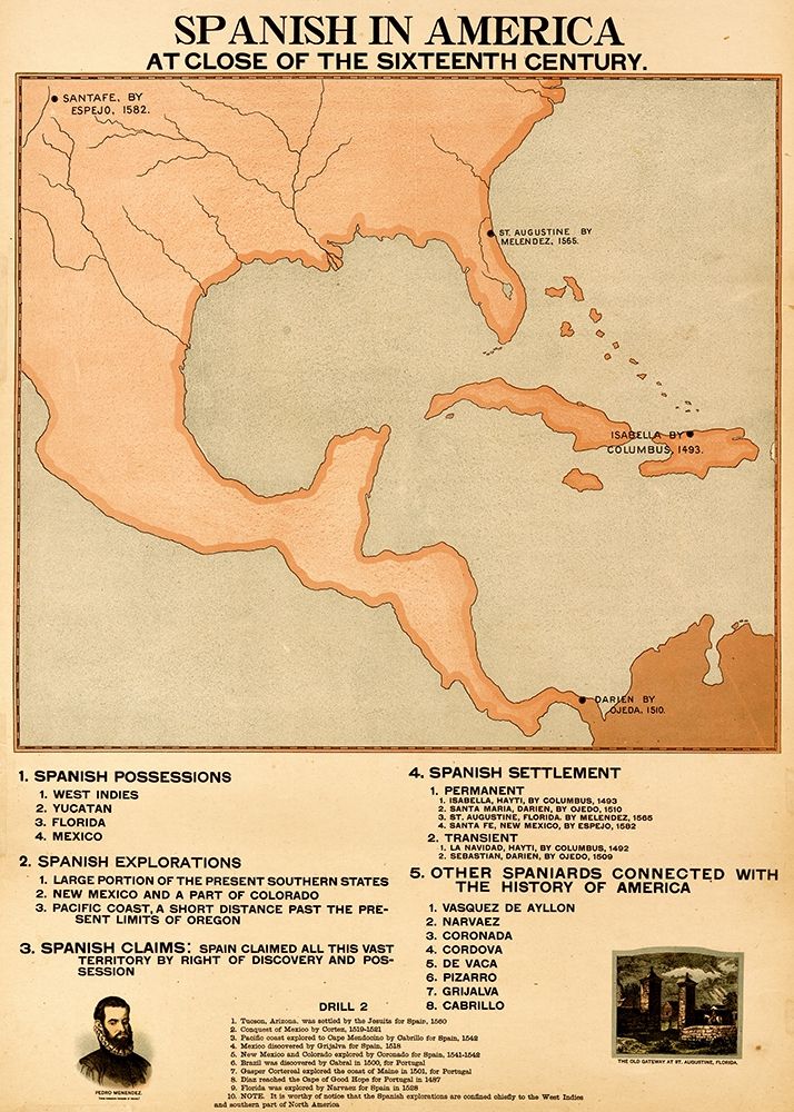 The Spanish in America at the close of the XVIth Century