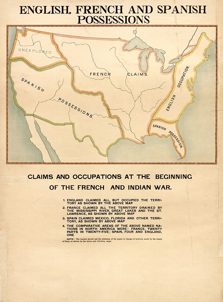 English French and Spanish Possessions
