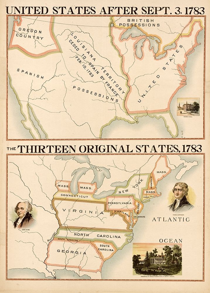 The original Colonies 1783