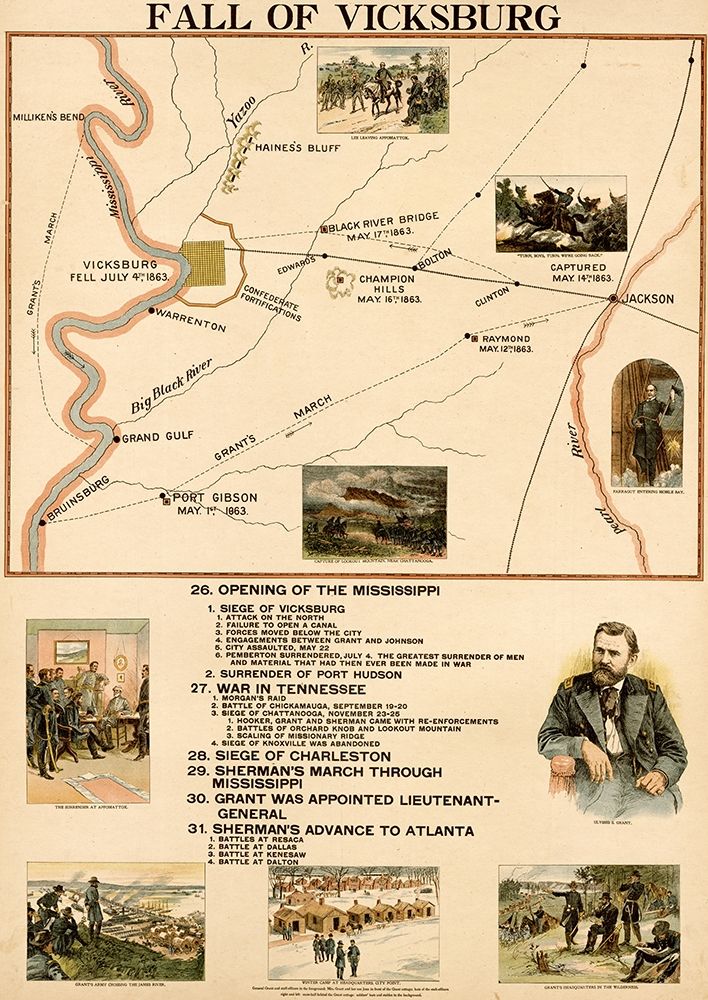 Civil War Fall of Vicksburg Mississippi