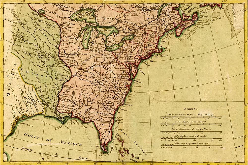 French View of North America 1762