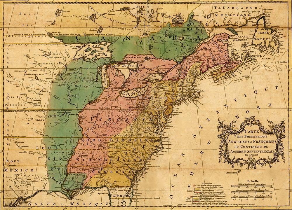 British and French Claims to North America 1756