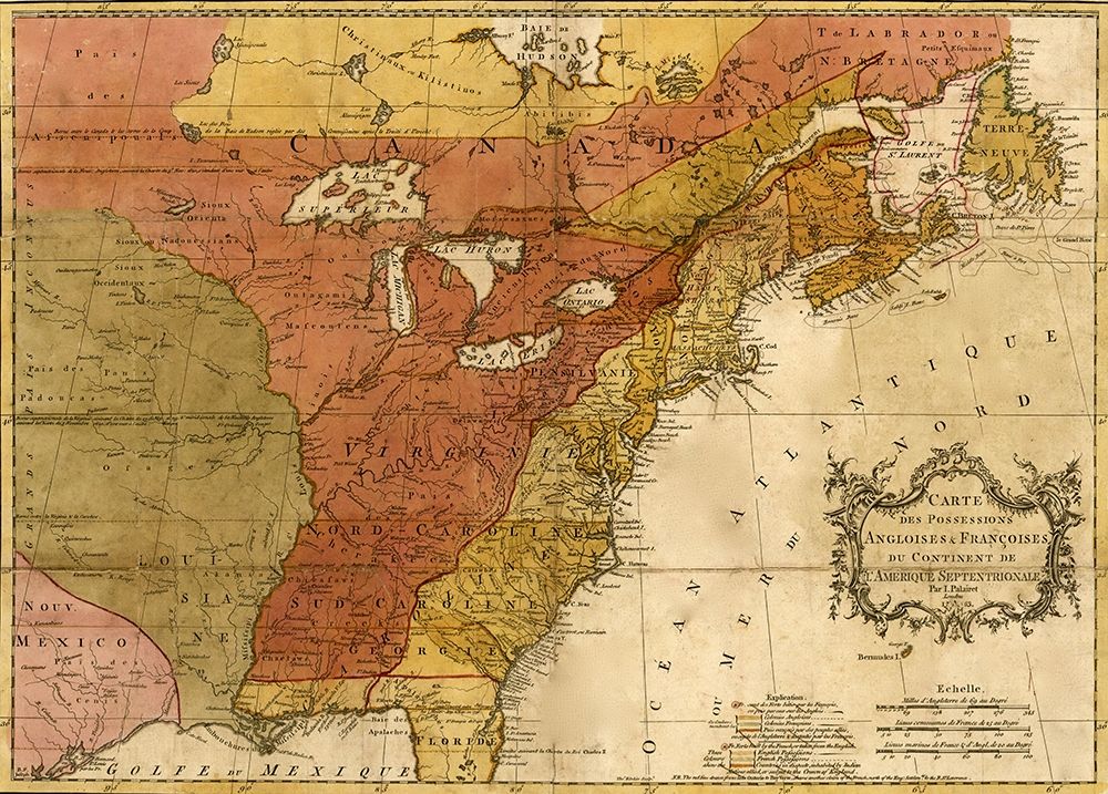 English and French Possessions in North America 1763