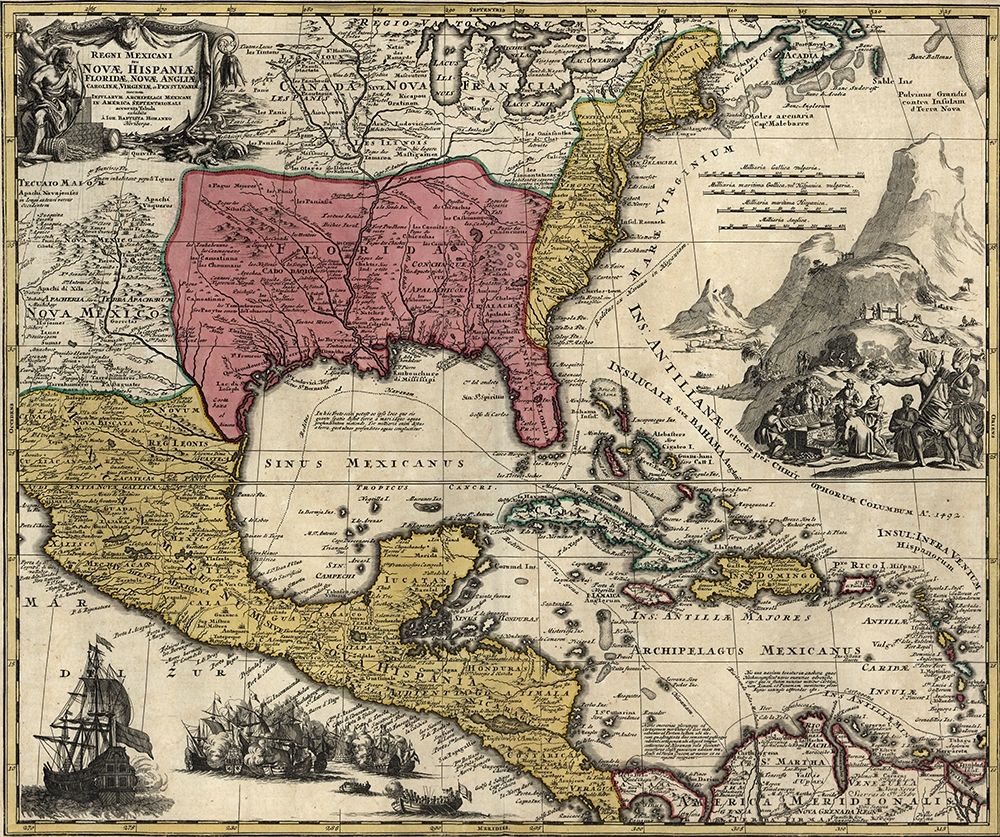Dominions of New Spain in North America 1759