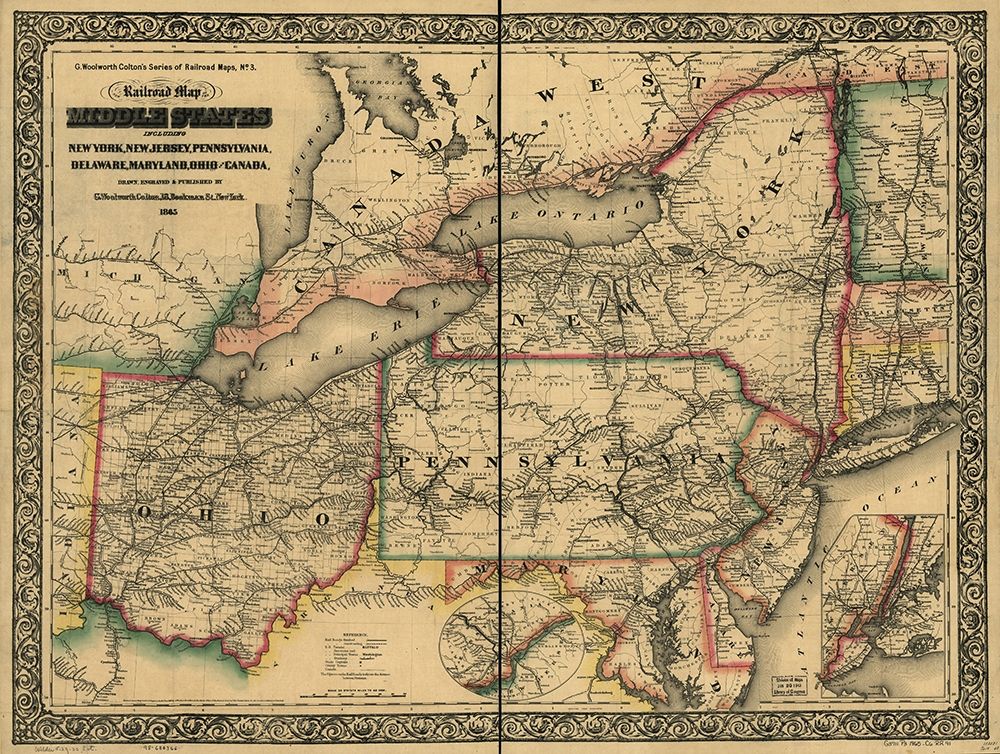 Civil War Railroad Map 1862