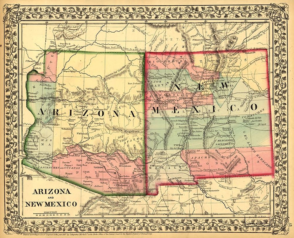 Arizona and New Mexico 1867