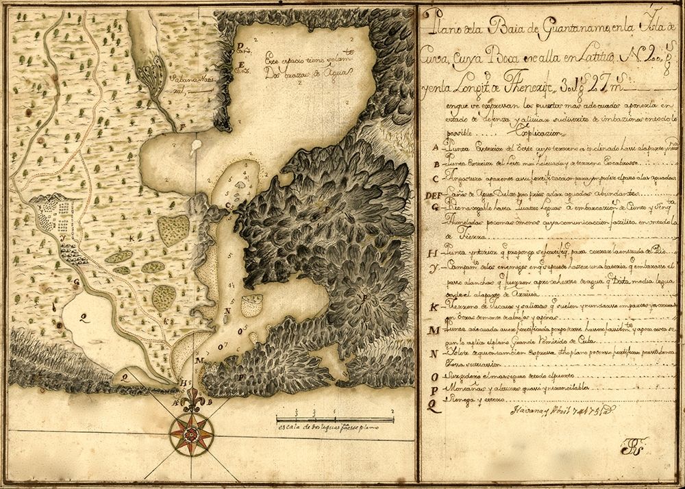 Plan of Guantanamo Bay Cuba 1751