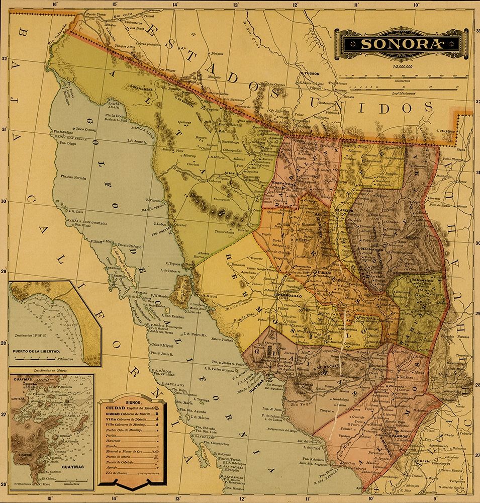 Sonora Mexico 1884