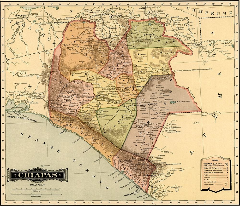 Chiapas Mexico 1844