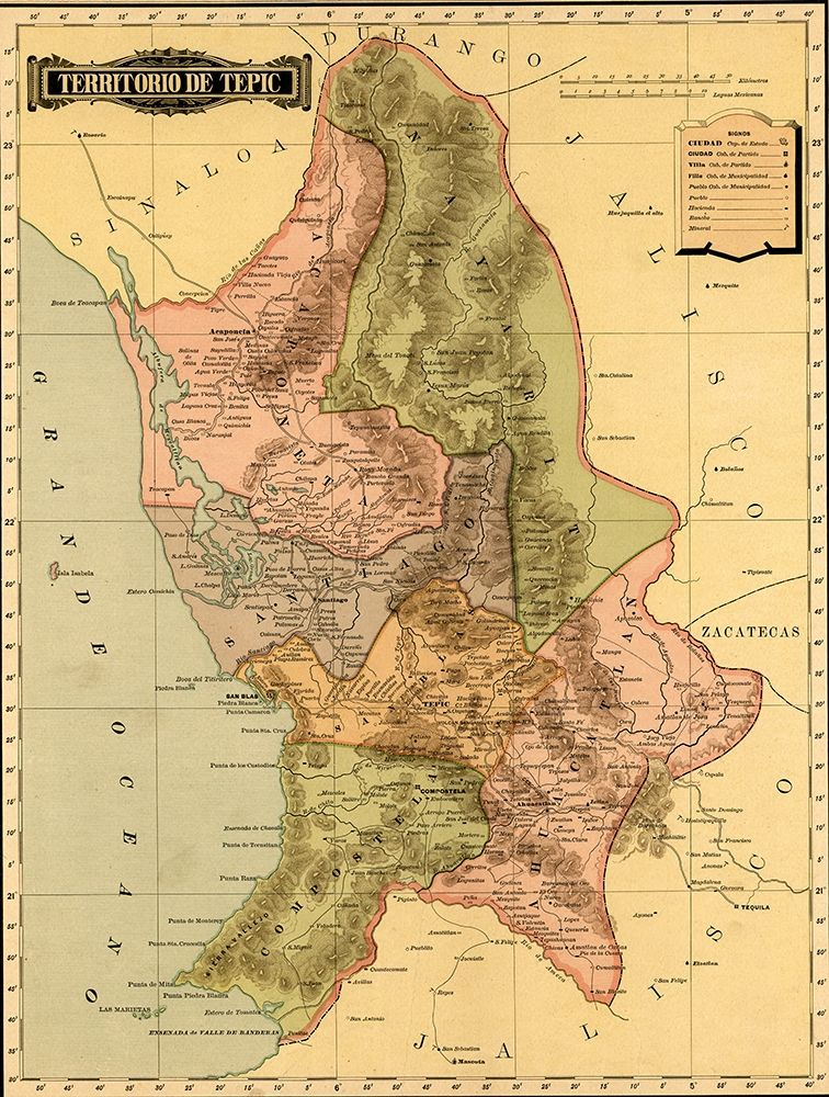 Terrirotrio de tepic 1844