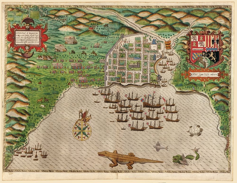 Sir Francis Drakes West Voyage to the West Indies Santo Domingo 1589