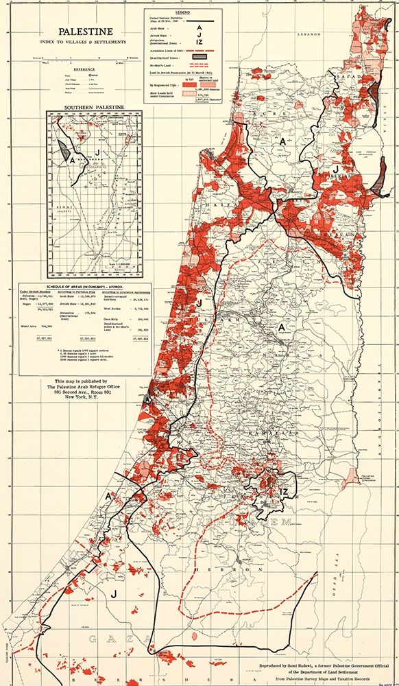 Palestine 1949 Villages and Settlements