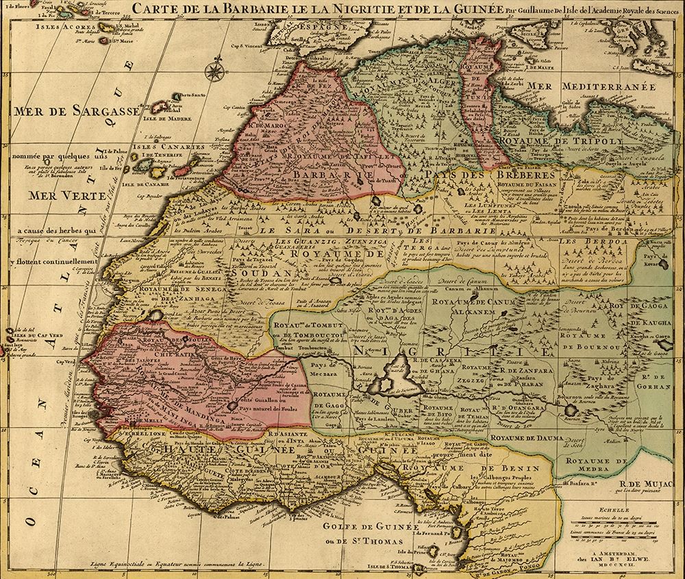 Barbary Black Africa and Guinee 1792