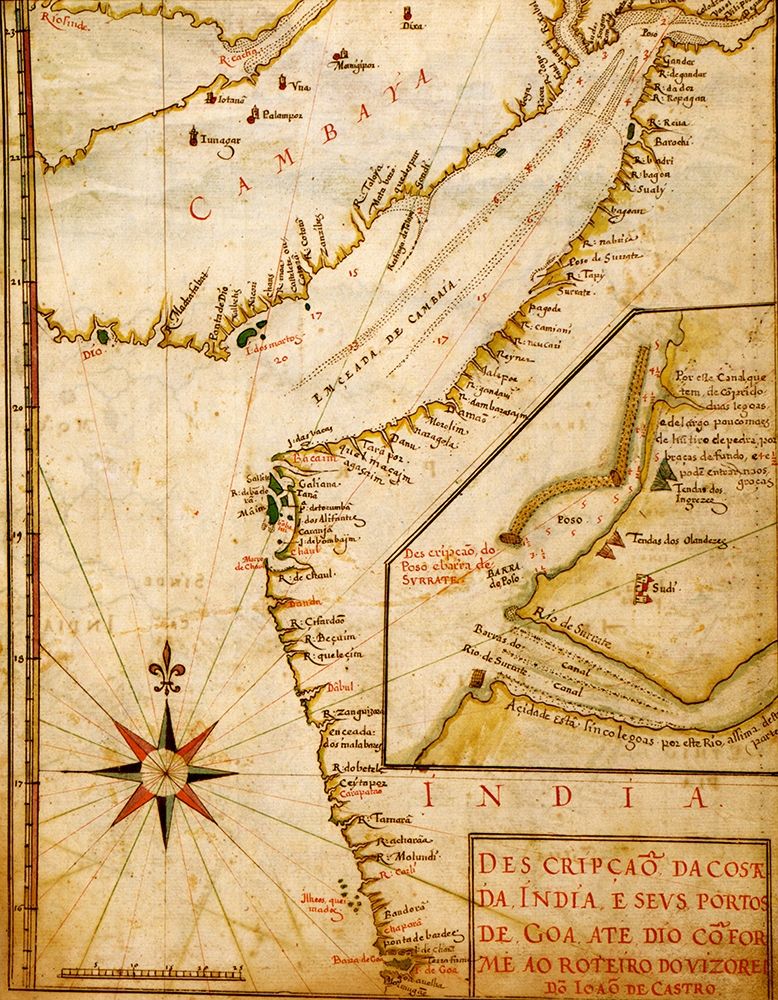 Portuguese Port of Goa in India 1630