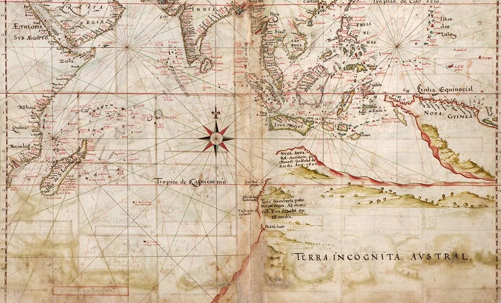 Navigational Map of the Indian Ocean 1630