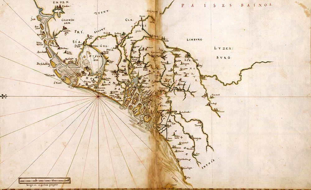 Portuguese map of The Low Countries 1630