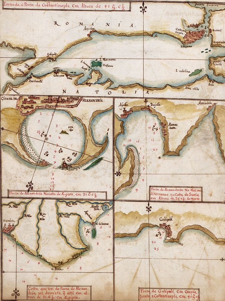 Portuguese maps of Turkey and the Port of Alexandria 1630