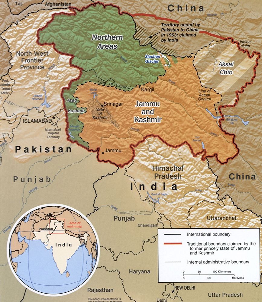 Disputed Area of Kashmir 2002