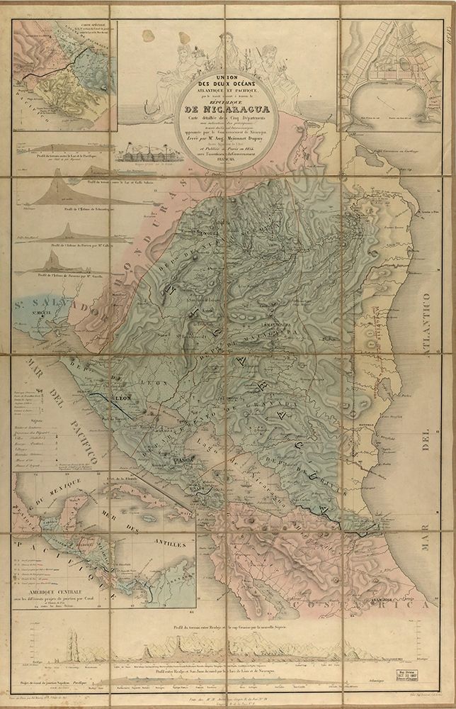 Nicaragua Isthmus Canal 1855
