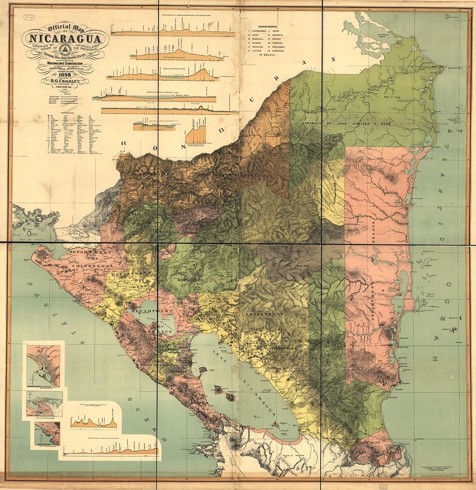 Nicaragua Isthmus Canal 1898