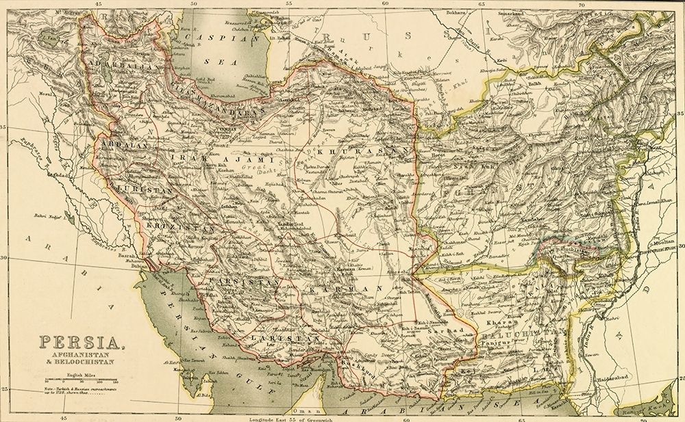 Persia Afghanistan and Baluchistan 1901