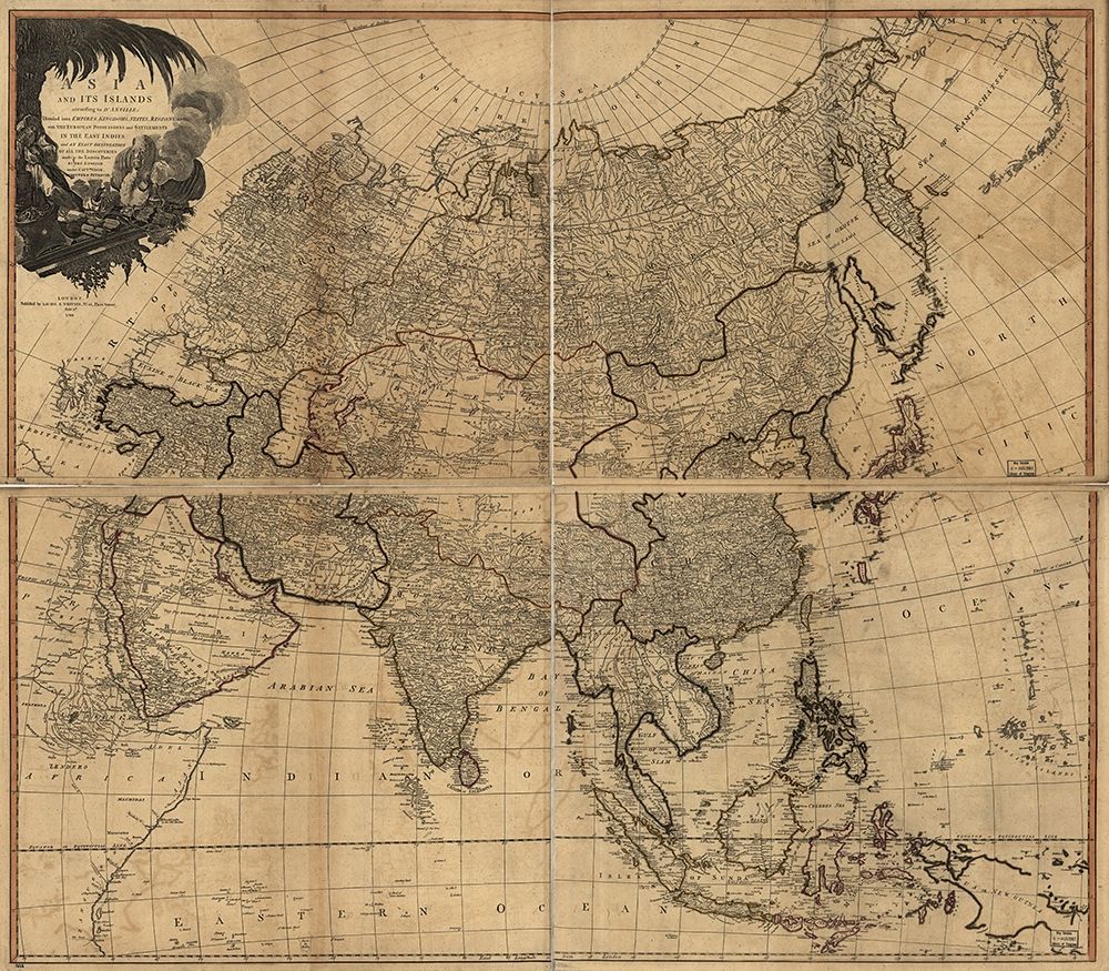 Asia and its islands according to DAnville
