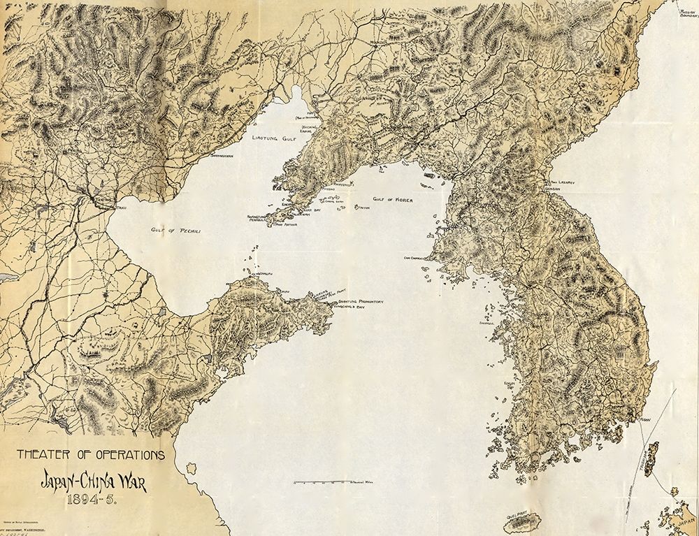 Theater of operations Japan China War 1894