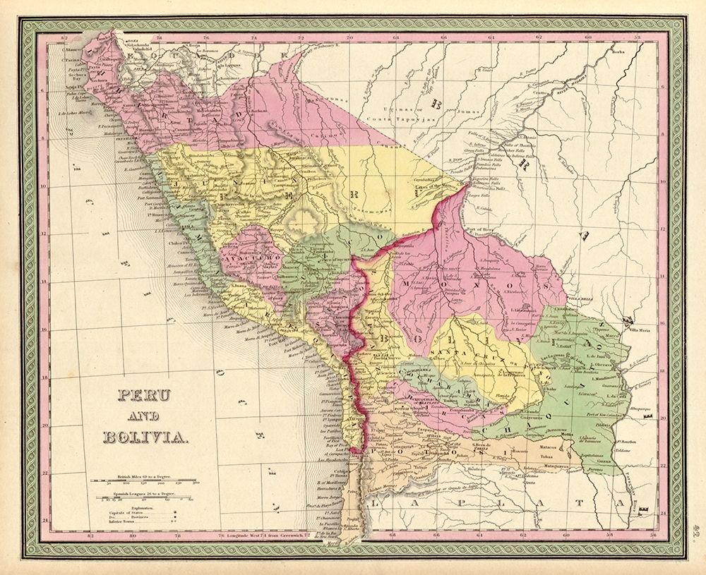 Peru and Bolivia 1849