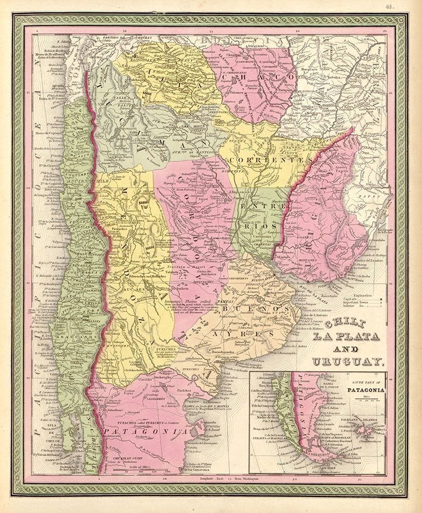 Chilie La Plata Uruguay 1849