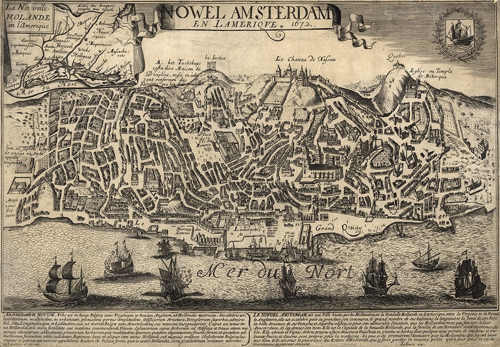 New Amsterdam in the Americas 1672
