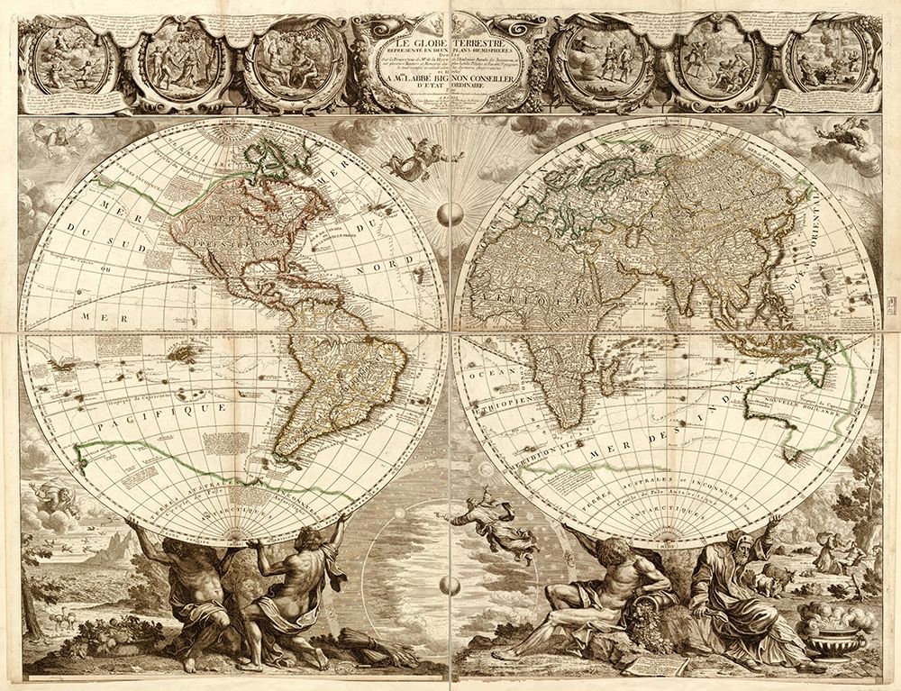 Globe in 1708 World