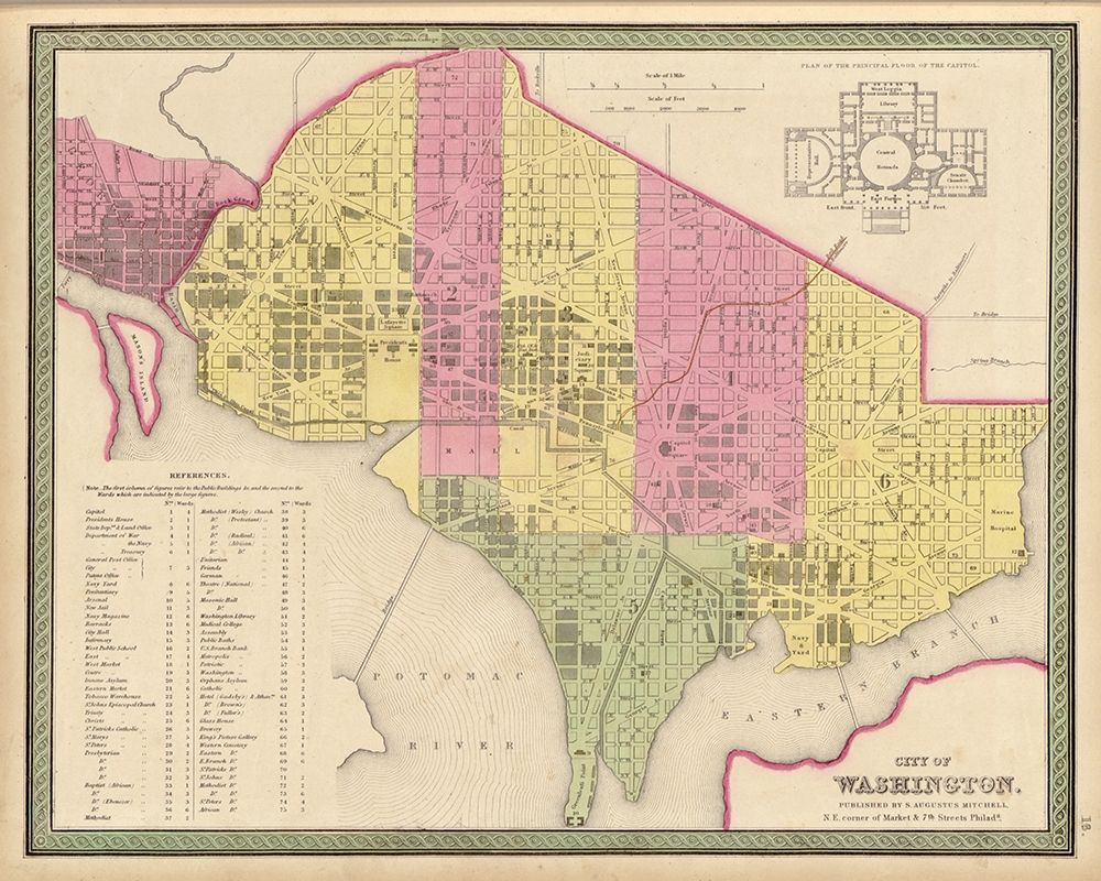Washington DC City Plan 1849
